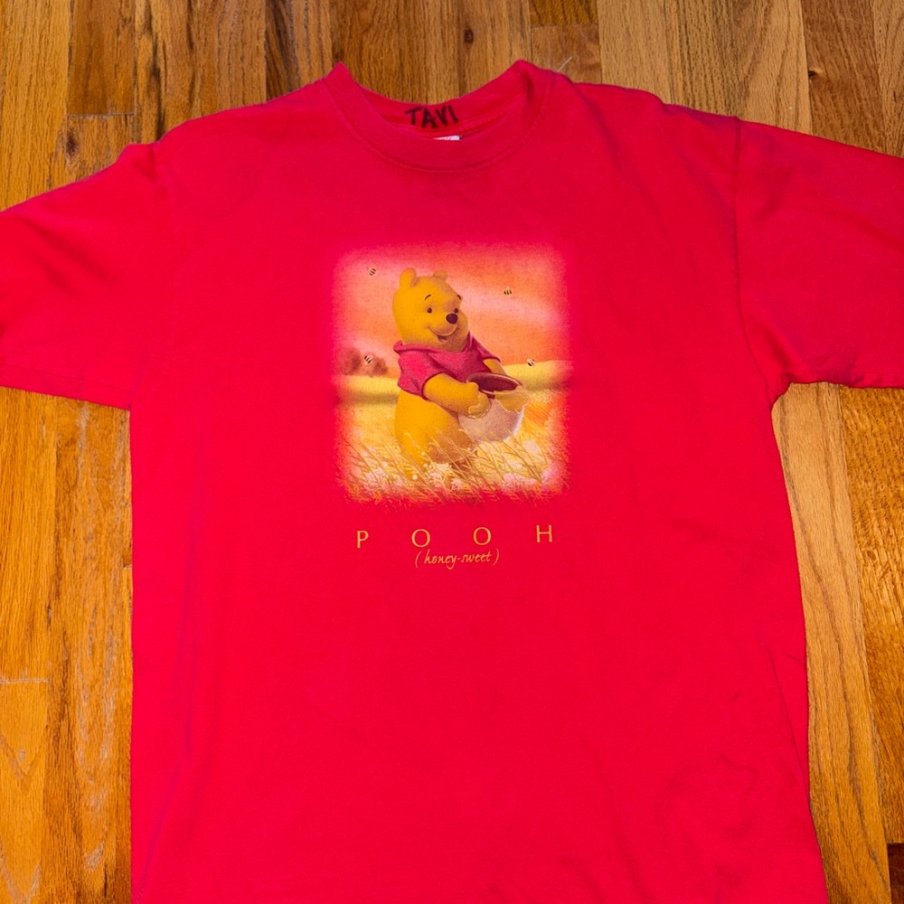 Red Winnie the Pooh Graphic T-Shirt